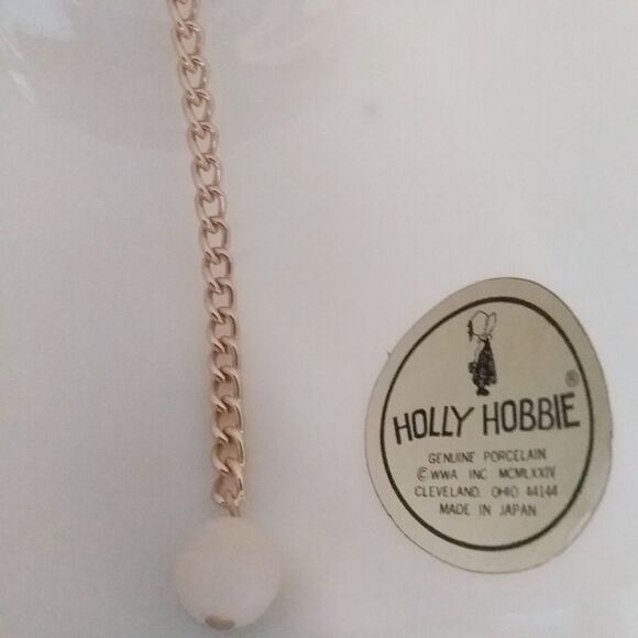 Vintage Holly Hobbie Large Bell Good Company is a Treat in Itself Gold Trim 1974 - Picture 7 of 7